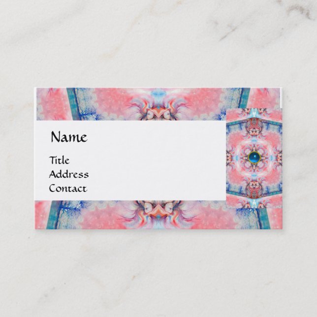 AVALON PSYCHEDELIC MONOGRAM blue Business Card (Front)