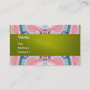 AVALON PSYCHEDELIC    monogram ,pink purple yellow Business Card