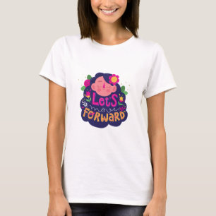 Avançons - T-shirt Floral Motivationnel.