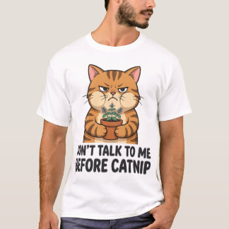Avant Catnip Drôle Chat Grincheux T-shirt