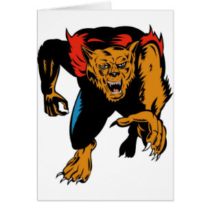 avant de attaque de loup-garou ou de wolfman