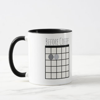 Avant et après café guitare Chord Mug