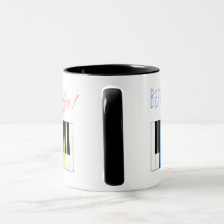 Avant et après le café Piano Mug