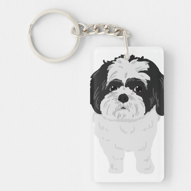 Avant et bout de porte - clé de Shih-Tzu (Devant)