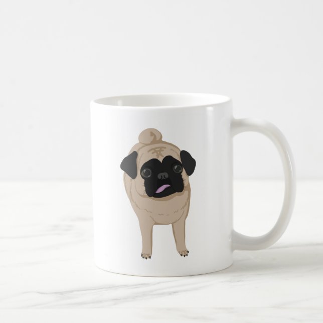 Avant et bout de tasse de carlin (Droite)