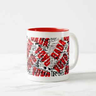 AVANT GARDE 1922 DADA ART TEXT DESIGN Two-Tone COFFEE MUG