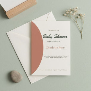 Avant-Garde Boho Baby Shower Invitation Neutral