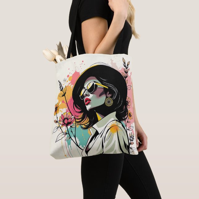 Avant-Garde Flora Fusion Sac Double Face 💖🍃 (De près)