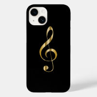 Avant Garde, Gold G clef on Black Background ~