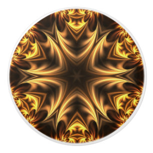 Avant-Garde ~ Gold Russet Black 053 ~  Ceramic Knob
