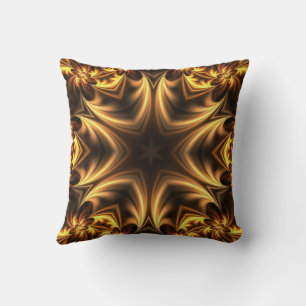 Avant-Garde ~ Gold Russet Black 053 ~ Throw Pillow