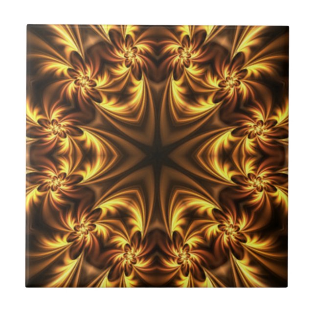  Avant-Garde ~ Gold Russet Black 054 ~  Tile (Front)