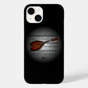 Avant Garde, Mandolin 01 on Globe with Sheet Music Case-Mate iPhone 14 Case
