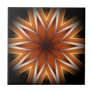  Avant-Garde ~ Starburst Russet And Black 0211 ~  Tile