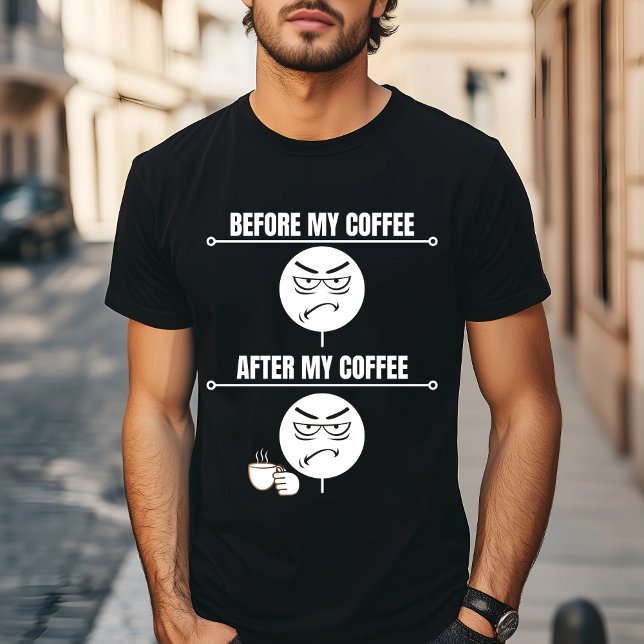 "Avant mon café" Drôle T-shirt café (Créateur téléchargé)