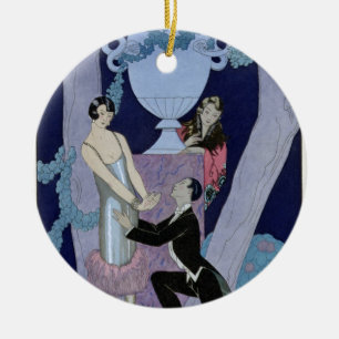 Avarice, 1924 (pochoir print) ceramic ornament