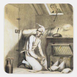Avarice in the Kitchen, from a series of prints de Square Sticker