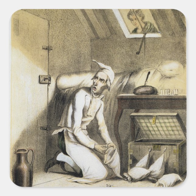 Avarice in the Kitchen, from a series of prints de Square Sticker (Front)