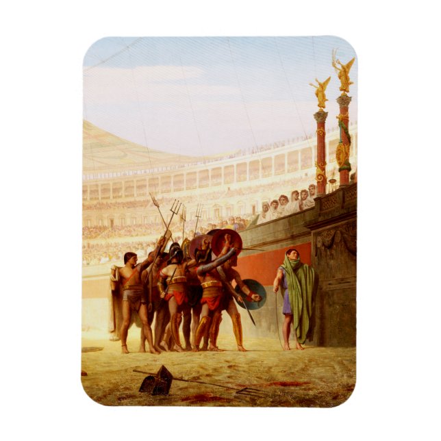 Ave Caesar by Jean-Leon Gerome Magnet (Vertical)
