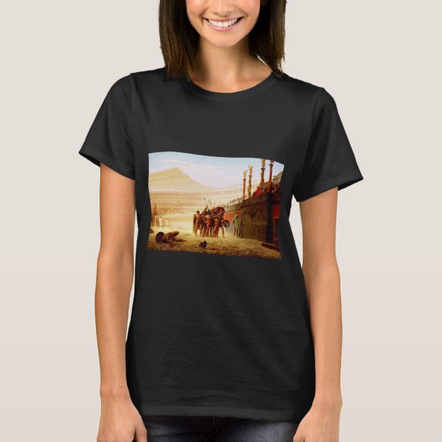 Ave Caesar by Jean-Leon Gerome T-Shirt (Front)