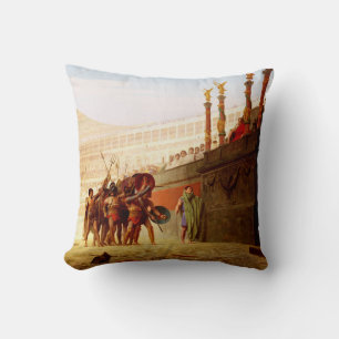 Ave Caesar by Jean-Leon Gerome Throw Pillow