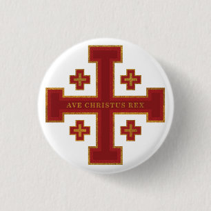 Ave Christus Rex 1 Inch Round Button
