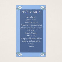 AVE MARIA Cartes de prière latine