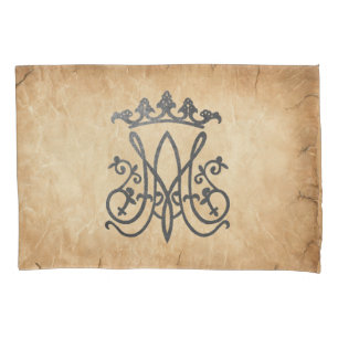 Ave Maria Monogram Pillowcase
