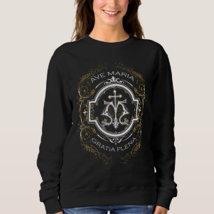 Ave Maria Schubert Latin Mass Blessed Mother Mary Sweatshirt