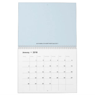 Ave maria Two Page, Medium, White Calendar