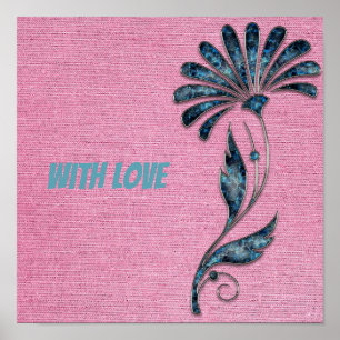 Avec affiche d'amour.