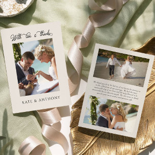 Avec amour et merci 3x Mariage photo Neutral