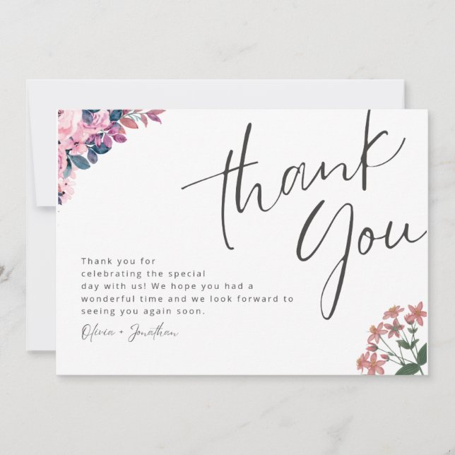Avec Amour... Un Merci Coeur ! Cartes mariages (Devant)