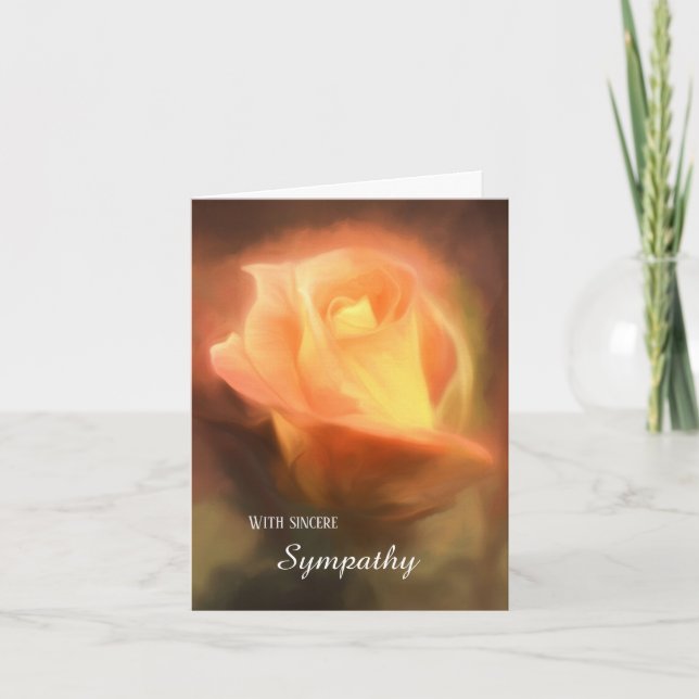 Avec Carte de voeux Pliée Sincère Sympathie (Devant)