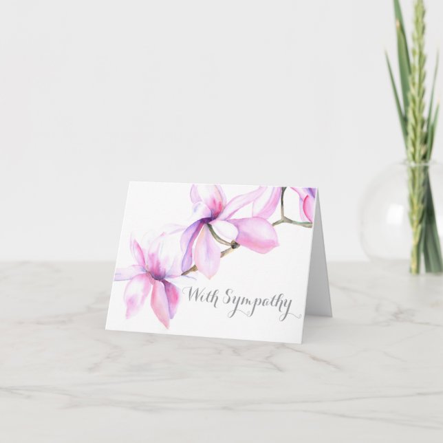 Avec carte Sympathy (couleur de l'eau Fleurs de Ma (Devant)