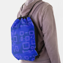 Sac à cordes de chandail bleu Popcorn Anime