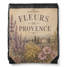 sac à cordon fleurs de provence 