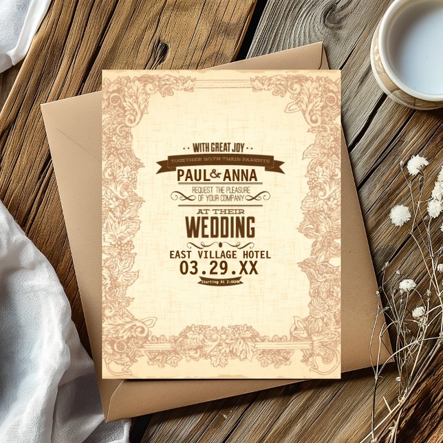 Avec de grandes invitations de mariage (Créateur téléchargé)
