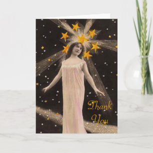 Avec des étoiles sur son Merci de tête