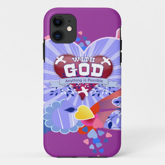 Avec Dieu iPhone 5 Coque (Dos)