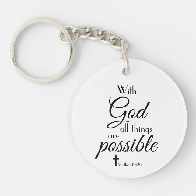 Avec Dieu, tout est possible Bible Verse (Devant)