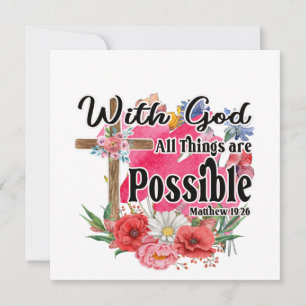 Avec Dieu Toutes Les Choses Sont Possibles Carte C