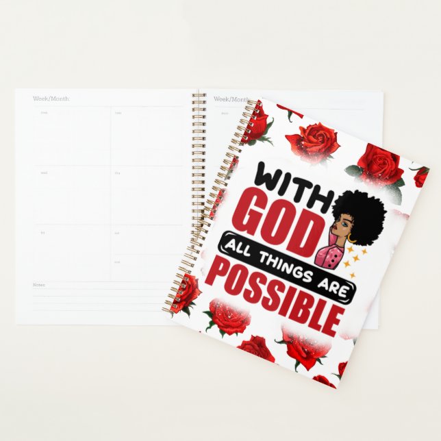 Avec Dieu toutes les choses sont possibles mélanin (Devant avec enveloppe)