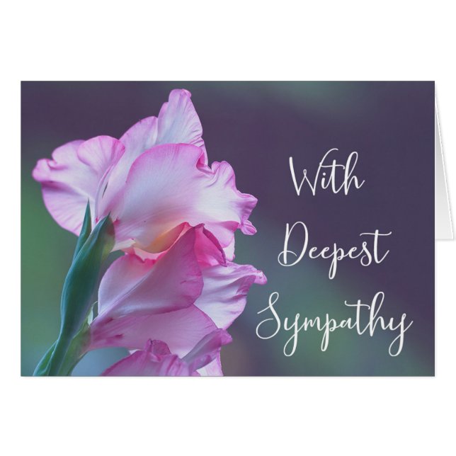 Avec la plus profonde sympathie Gladiolus (Devant horizontal)