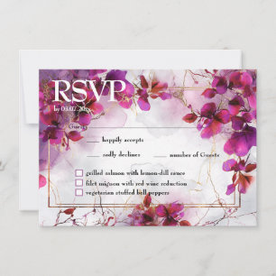 Avec le menu Fuchsia Enchantement : Aquarelle