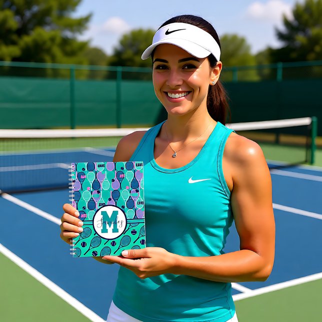 Avec le nom Minty et des raquettes de tennis viole (With name Minty and purple tennis rackets Planner)