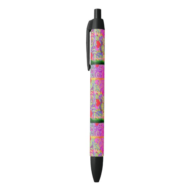 Avec les stylos roses de coeurs (Haut (Vertical))