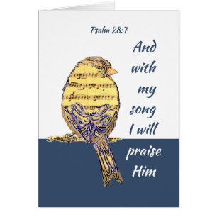 Avec ma chanson, je le loue Bible Écriture Oiseau