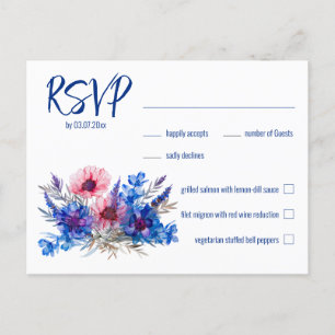 💍 Avec menu Cornflowers & Lavender Carte postale 