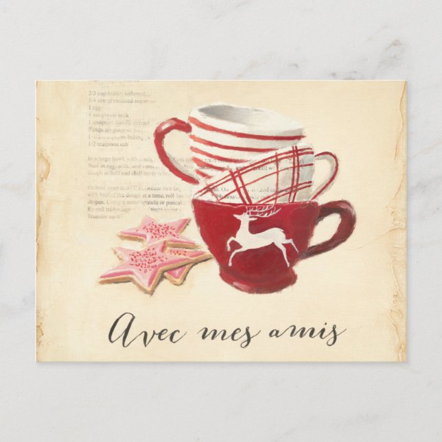 Avec Mes Amis Postcard (Front)